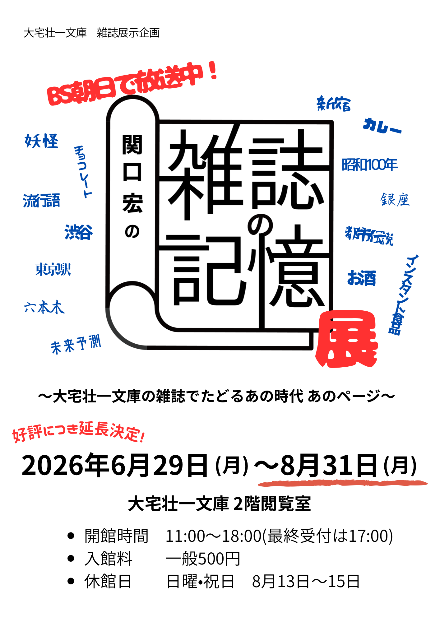 関口宏の雑誌の記憶展