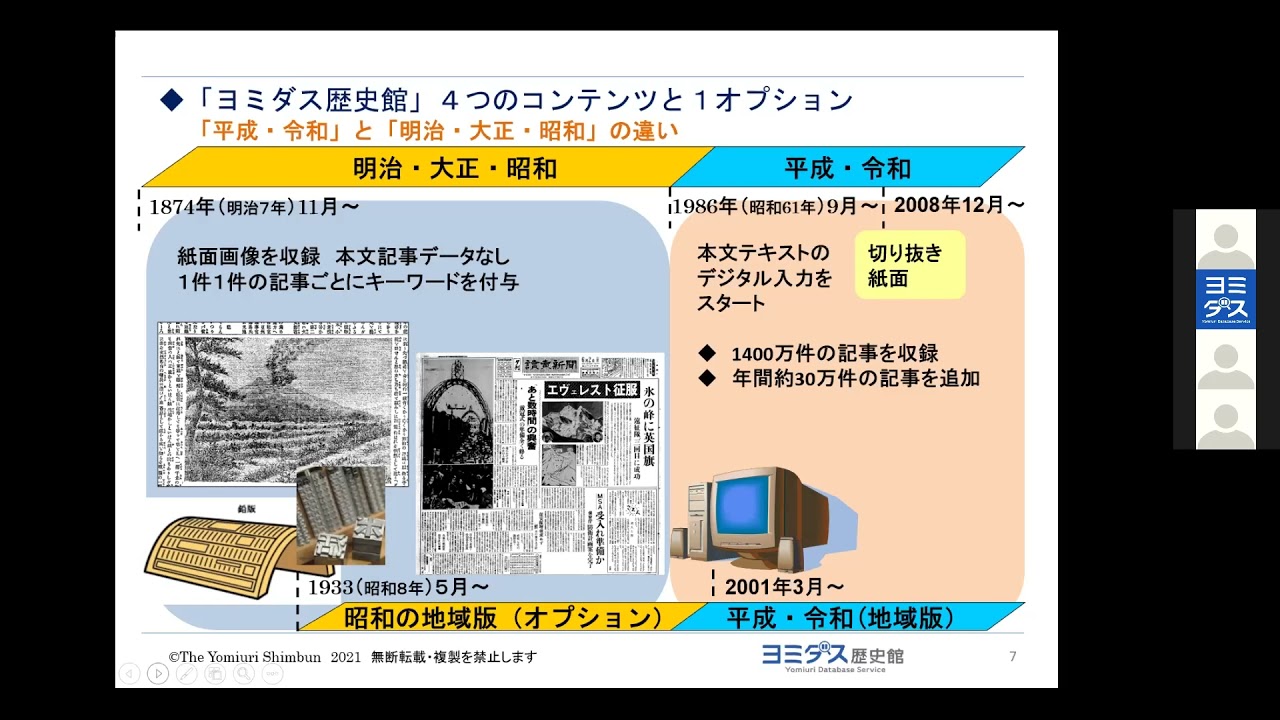 Embedded thumbnail for 読売新聞記事データベース・ヨミダス歴史館　「就職活動に活用しよう」編